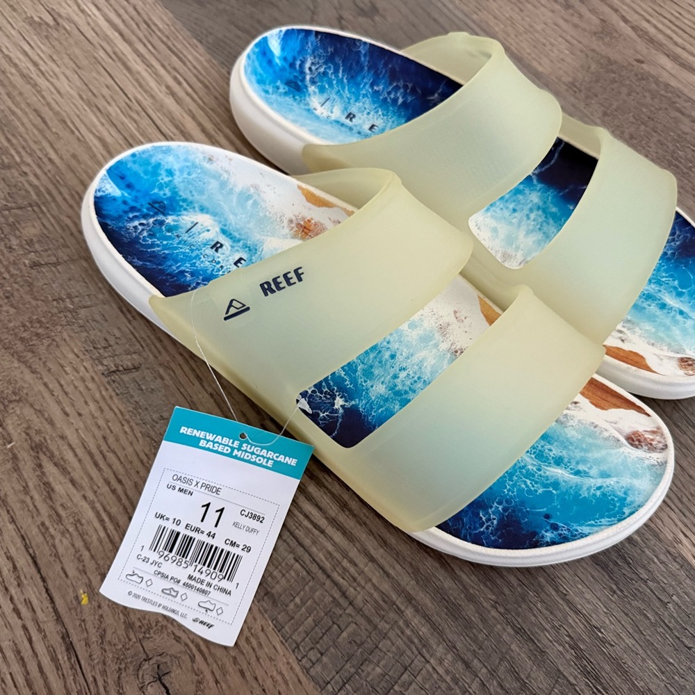 Reef Sandals Rusted Indigo Artist Series Slides (Kelly Duffy) - Picture 6 of 7